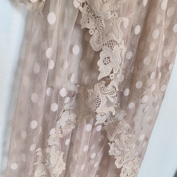 Joyfolie Gigi Lace Hi Low Fairy Dress in Oat Size XXS NWT - Picture 5 of 10